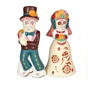 Halloween Dia de los Muertos Novios Salt & Pepper Shaker 2 PC Set